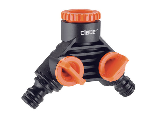 PRESA A 2 VIE CON RUBINETTI DI REGOLAZIONE- - in blister 8599 - 1 blister CLABER