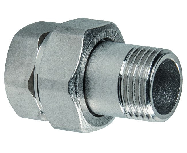 RACCORDO DIRITTO 3 PEZZI MASCHIO FEMMINA IN OTTONE CROMATO SERIE 1200 1/2   ICMA  S.P.A.