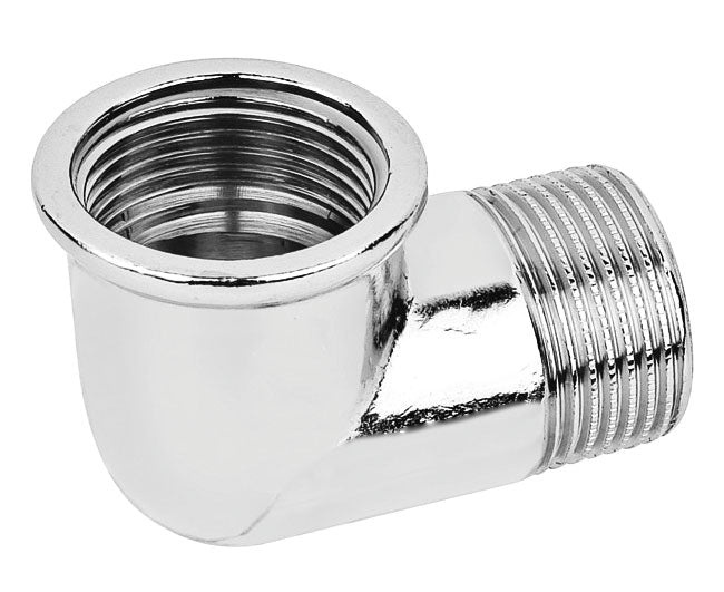 RACCORDO CURVO MASCHIO FEMMINA IN OTTONE CROMATO SERIE 1500 3/8   TIEMME RACCORDERIE SPA