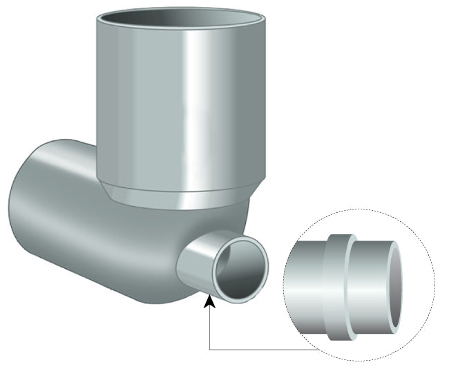 CURVA WC CON ATTACCO FRONTALE AD INNESTO ø100X40   Idroweb