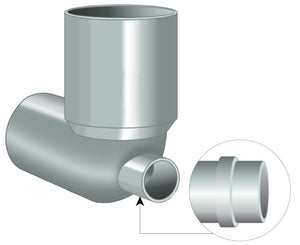 CURVA WC CON ATTACCO FRONTALE AD INNESTO ø100X40   Idroweb