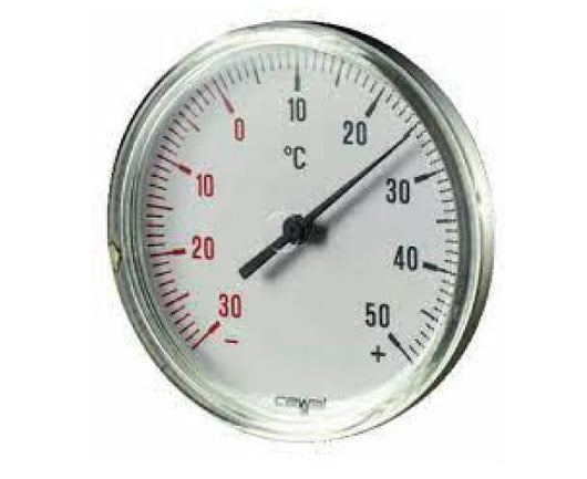 TERMOMETRO CORPO INOX ATTACCO POSTERIORE PER REFRIGERAZIONE (-30  °) (+50  °)   CEWAL SPA