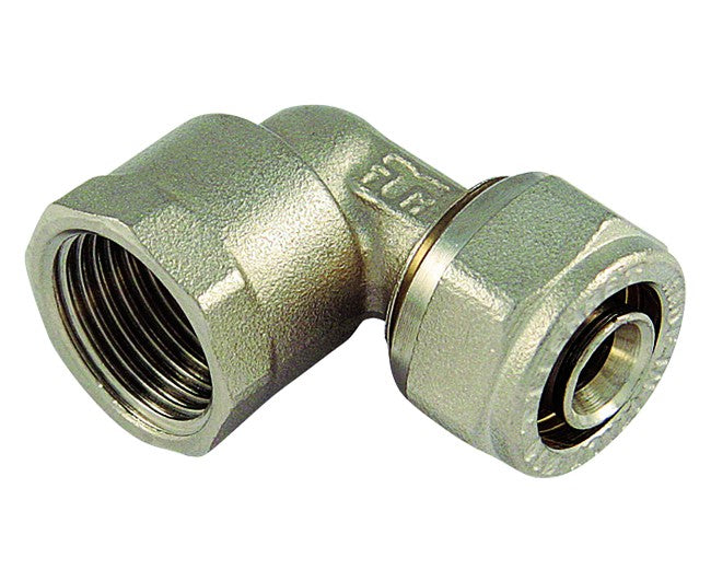 RACCORDO CURVO FEMMINA PER TUBO MULTISTRATO MODELLO AL-COBRAPEX 1 Ø26   TIEMME RACCORDERIE SPA