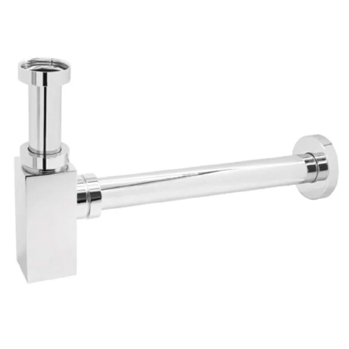 SIFONE QUADRO IN OTTONE CROMATO MODELLO VISUAL ECO 11/4 X 32MM   Idroweb