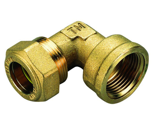 RACCORDO CURVO FEMMINA PER GAS CON TENUTA O-RING PER TUBO RAME MODELLO 1350 1/2 ø14   TIEMME RACCORDERIE SPA