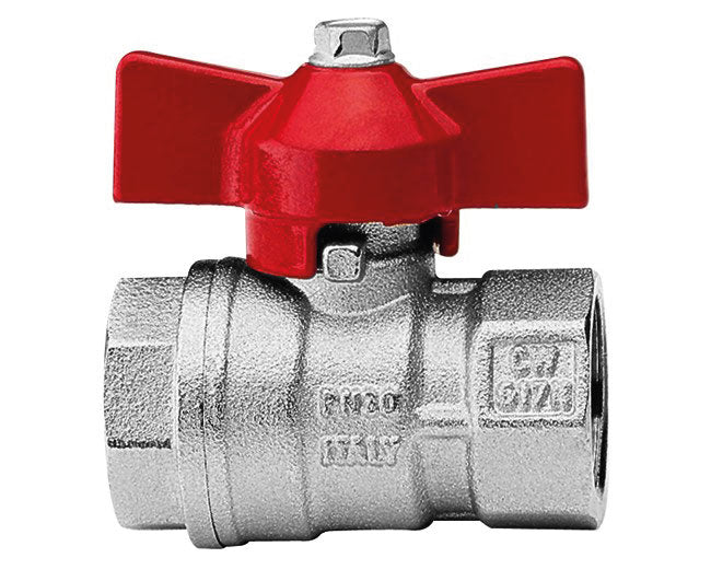 VALVOLA ARRESTO A SFERA IN OTTONE CON FARFALLA FEMMINA FEMMINA 1/2   ITAP s.p.a.