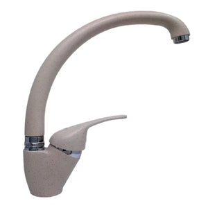 RUBINETTO MISCELATORE MONOCOMANDO PER LAVELLO CANNA ALTA GRANITO BEIGE 3/8   PORTA & BINI RUBINETTERIE SNC