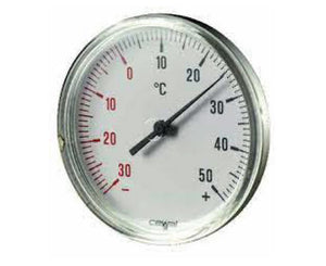 TERMOMETRO CORPO INOX ATTACCO POSTERIORE 0-60 GRADI   CEWAL SPA