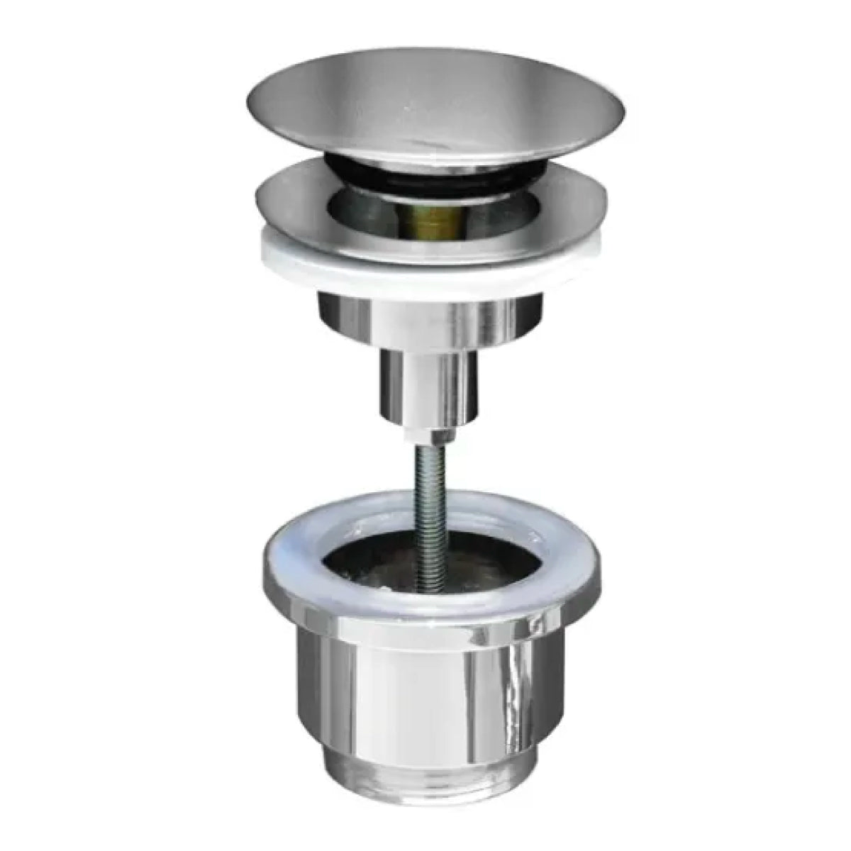 PILETTA CLICK CLACK CON TAPPO IN OTTONE CROMATO CON VITE CENTRALE 11/4   Idroweb