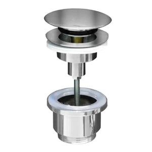 PILETTA CLICK CLACK CON TAPPO IN OTTONE CROMATO CON VITE CENTRALE 11/4   Idroweb