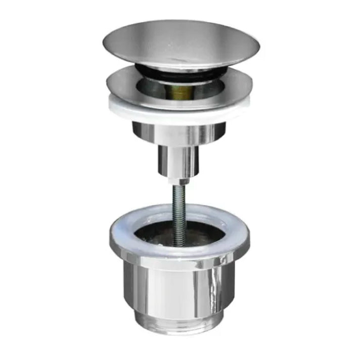 PILETTA CLICK CLACK CON TAPPO IN OTTONE CROMATO CON VITE CENTRALE 11/4   Idroweb