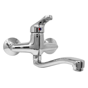 RUBINETTO MISCELATORE MONOCOMANDO PER LAVELLO A PARETE SERIE PEGASO BIANCO 1/2   RUBINETTERIA PAFFONI Spa