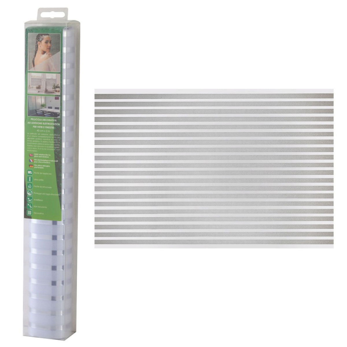 PELLICOLA ADESIVA DECORATIVA PER BOX DOCCIA 45X200 CM - DECORO A RIGA   Idroweb