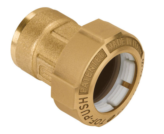 RACCORDO DRITTO FEMMINA IN OTTONE TOF-PUSH ø20X1/2   EFFEBI S.P.A.