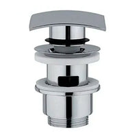 PILETTA CLIC CLAK CON TAPPO IN OTTONE QUADRATA CROMATA CON TROPPO PIENO 11/4  Idroweb