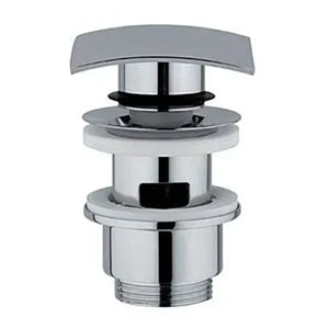 PILETTA CLIC CLAK CON TAPPO IN OTTONE QUADRATA CROMATA CON TROPPO PIENO 11/4  Idroweb