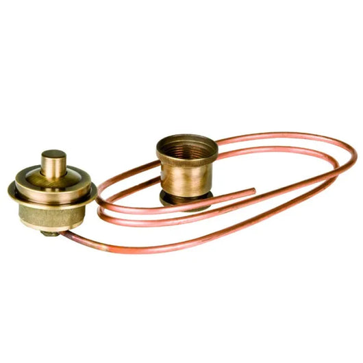 PULSANTE PER CASSETTA ALTA IN CERAMICA IN OTTONE COLORATO BRONZATO   PORTA & BINI RUBINETTERIE SNC