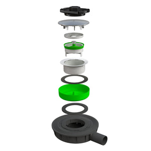 PILETTA SIFONATA IN ABS CON TAPPO CROMATO PER PIATTI DOCCIA ULTRA SOTTILI MODELLO SAVOISIENNE Ø 90 MM   BONOMINI S.R.L.