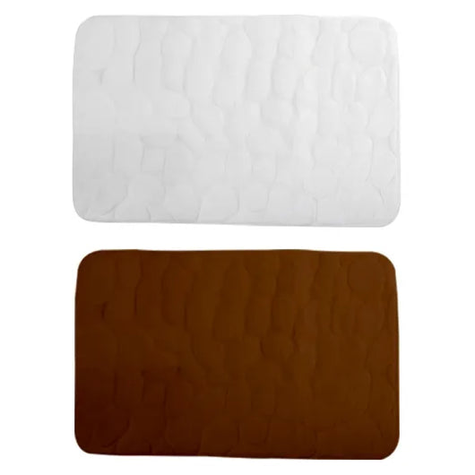 TAPPETINO DA BAGNO MODELLO GALETS CM.40X60  BIANCO  Idroweb.