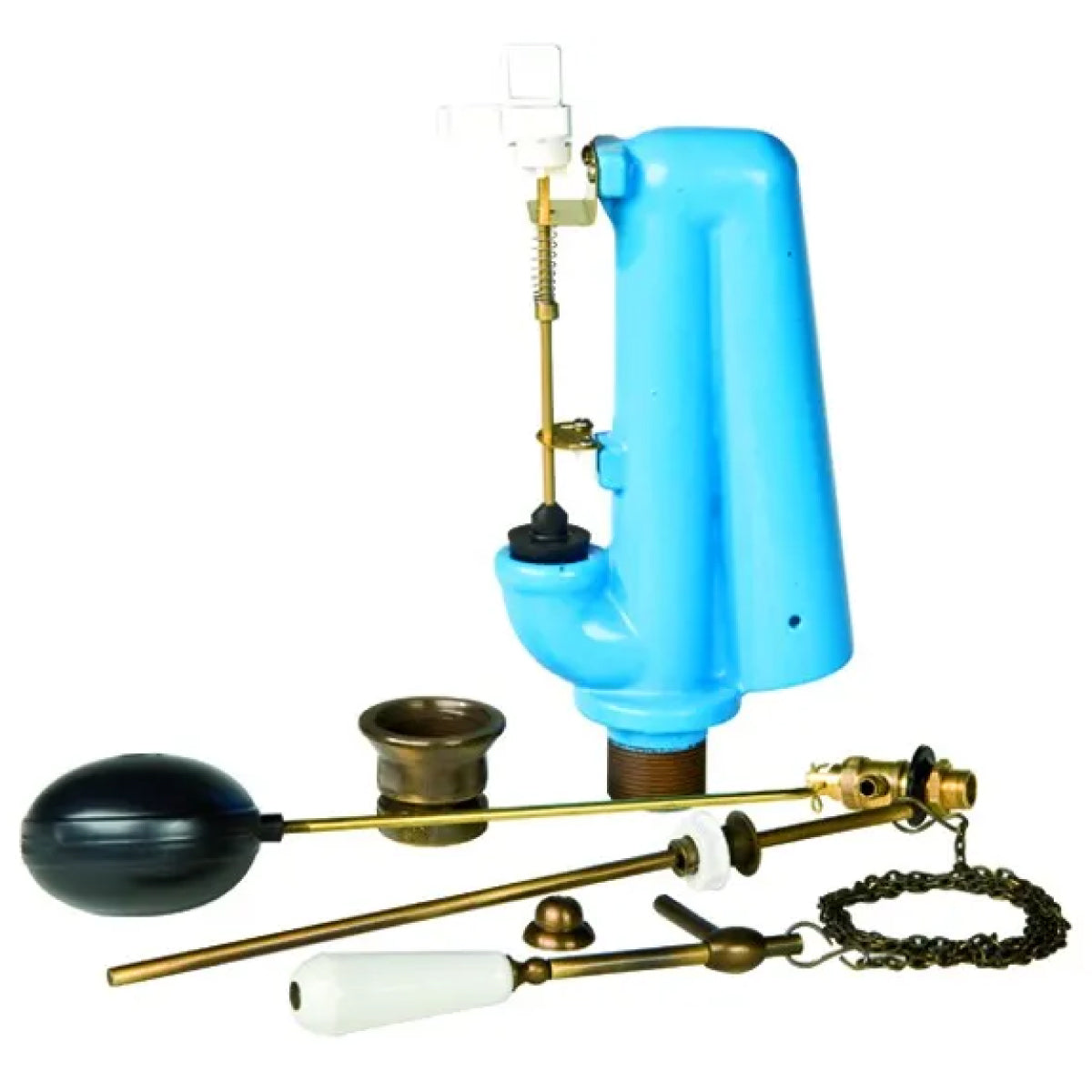 MECCANISMO DI SCARICO PER CASSETTA ALTA WC SENZA TUBI COLORATO CROMATO   TREMOLADA & C. SNC