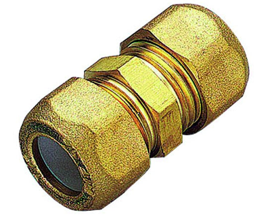 RACCORDO DIRITTO INTERMEDIO CON OGIVA IN PTFE PER TUBO RAME MODELLO 1200 1/2 ø14   TIEMME RACCORDERIE SPA