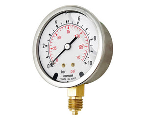 MANOMETRO AD OLIO 1/4 0-10 BAR   CEWAL SPA