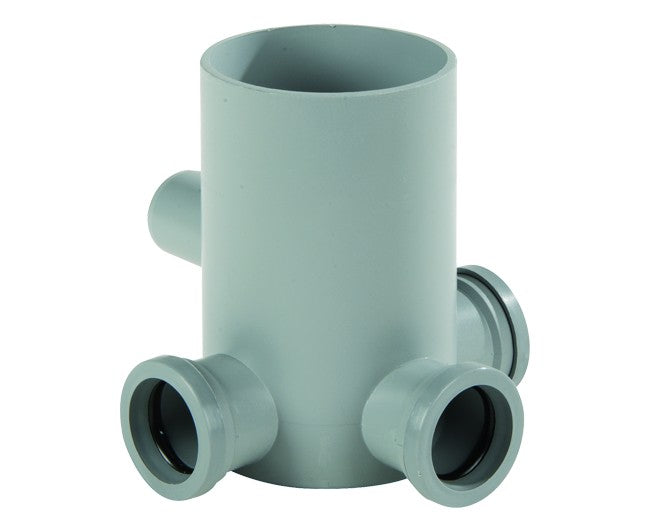 Pozzetto pavimento alto in PP quattro vie H 170 mm scarico ø 40 BONOMINI