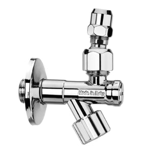 RUBINETTO SOTTOLAVABO A VITONE IN OTTONE CROMATO CON FILTRO E SNODO 1/2 X 3/8   VA ALBERTONI