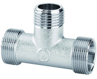 RACCORDO A T MASCHIO IN OTTONE CROMATO 1/2 M 24X19   ARTECLIMA S.R.L.