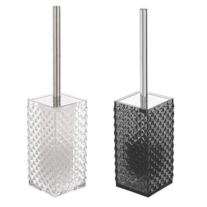 PORTASCOPINO IN PLASTICA MODELLO MILANO DIM. CM(LXPXH):8,1X8,1X36  NERO TRASPARENTE  Idroweb