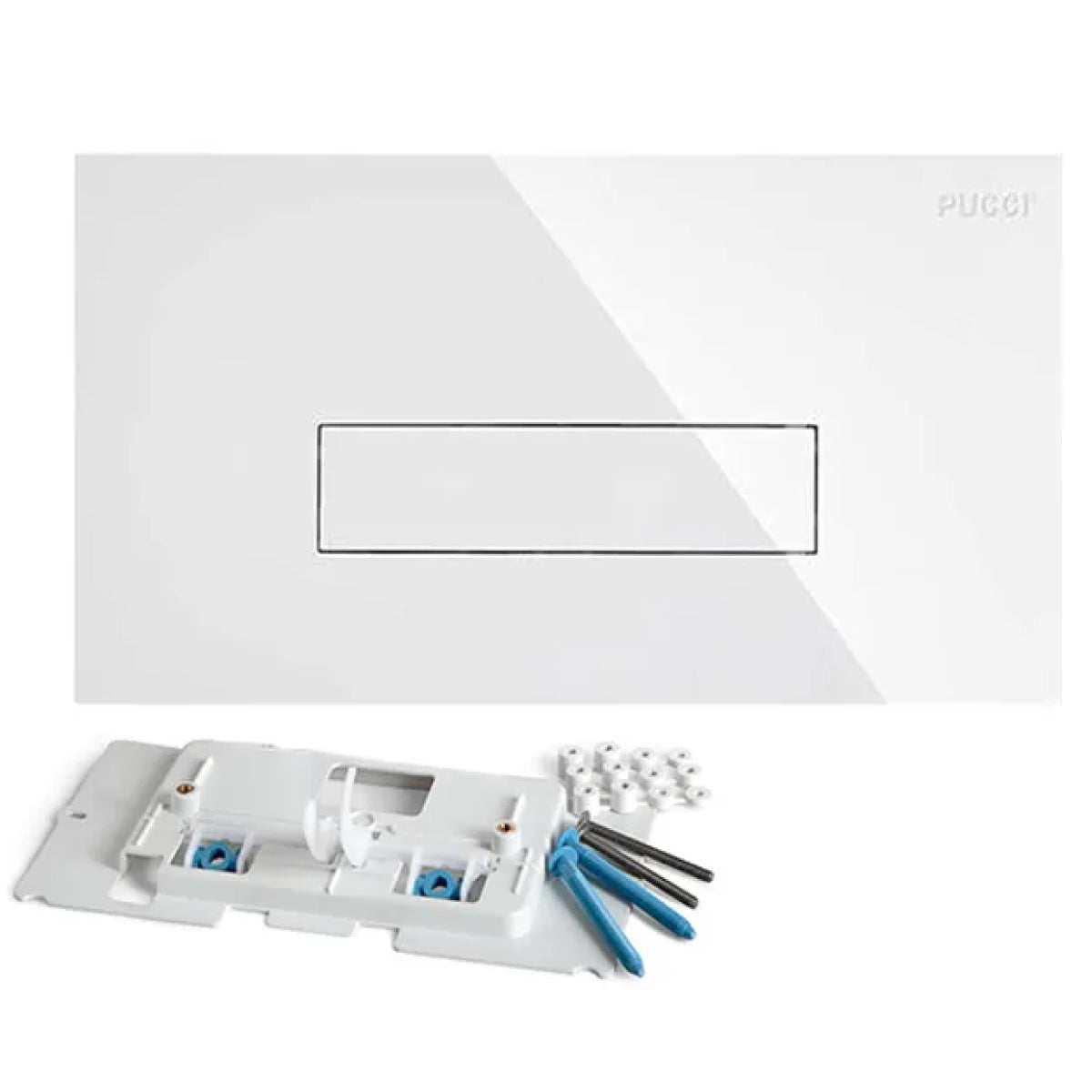 PLACCA 1 TASTO MODELLO SARA 33 BIANCA   PUCCIPLAST Srl