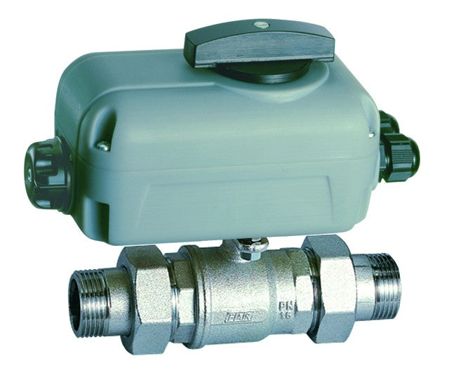 VALVOLA DI ZONA A SFERA A PASSAGGIO TOTALE A DUE VIE CON SERVOMOTORE 2   FAR RUBINETTERIE