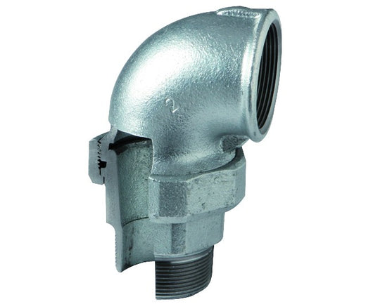 RACCORDO CURVO A BOCCHETTONE MASCHIO FEMMINA IN GHISA MALLEABILE ZINCATA 1/2   GEORG FISHER