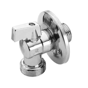 RUBINETTO MIGNON LAVATRICE A SFERA CON ROSONE IN OTTONE CROMATO 1/2X3/4   EUROTERMO