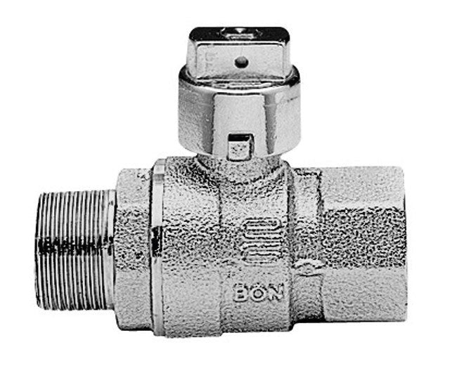 VALVOLA A SFERA CON ARRESTO PIOMBABILE IN OTTONE MASCHIO FEMMINA. 1/2'   ENOLGAS BONOMI SPA