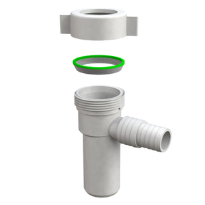 ATTACCO LAVATRICE IN PVC UNIVERSALE CON GHIERA 11/4 ø32   BONOMINI S.R.L.