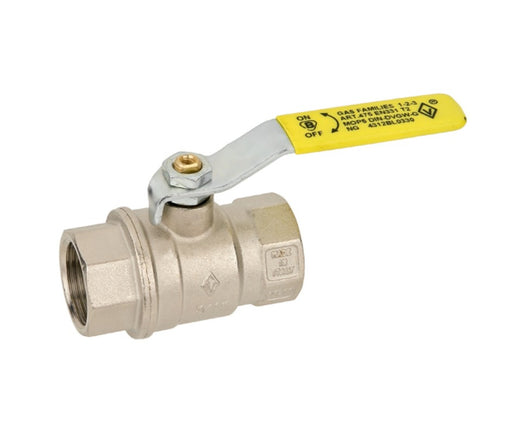 VALVOLA ARRESTO A SFERA IN OTTONE CON LEVA PER GAS FEMMINA FEMMINA 3/4   VALVOSANITARIA BUGATTI S.P.A.