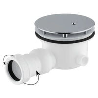 PILETTA SIFONATA IN ABS CON TAPPO CROMATO E SNODO PER PIATTO DOCCIA ø112 - TAPPO CROMATO   C.G.S. SRL