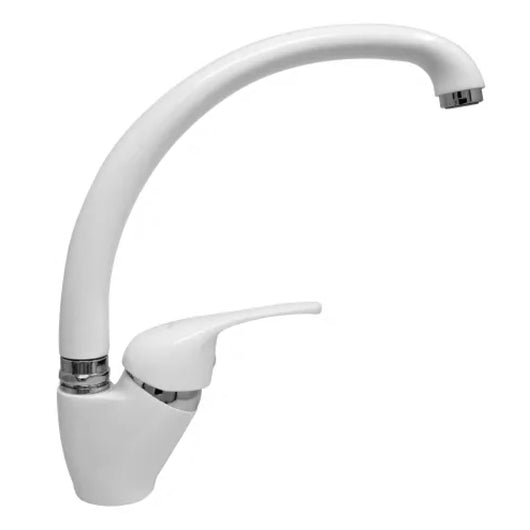 RUBINETTO MISCELATORE MONOCOMANDO PER LAVELLO CANNA ALTA BIANCO 3/8   PORTA & BINI RUBINETTERIE SNC