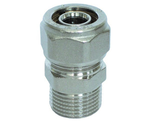 RACCORDO DIRITTO MASCHIO PER TUBO MULTISTRATO COMPLETO DI KIT 1/2 Ø20   PETTINAROLI