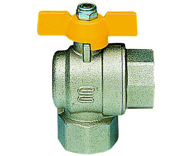 VALVOLA ARRESTO A SFERA IN OTTONE A SQUADRA CON FARFALLA PER GAS FEMMINA FEMMINA 3/4   ENOLGAS BONOMI SPA