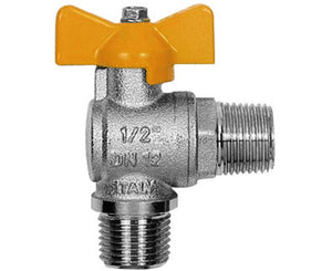 RUBINETTO GAS IN OTTONE A SQUADRO CON FARFALLA MASCHIO MASCHIO 1/2   ITAP s.p.a.