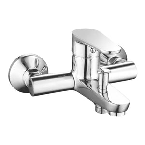 Rubinetto miscelatore monocomando vasca esterno con doccia serie pink 2.0  C/attacco duplex e flessibile 1,5mt