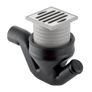 SIFONE A PAVIMENTO IN PP CON GRIGLIA IN ACCIAIO MM 50   GEBERIT