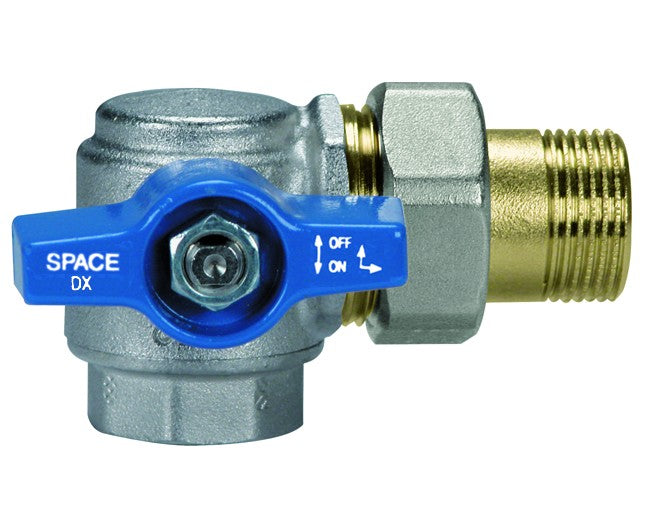 VALVOLA A SFERA A SQUADRA IN OTTONE VERSO DESTRO MODELLO SPACE 3/4   EFFEBI S.P.A.