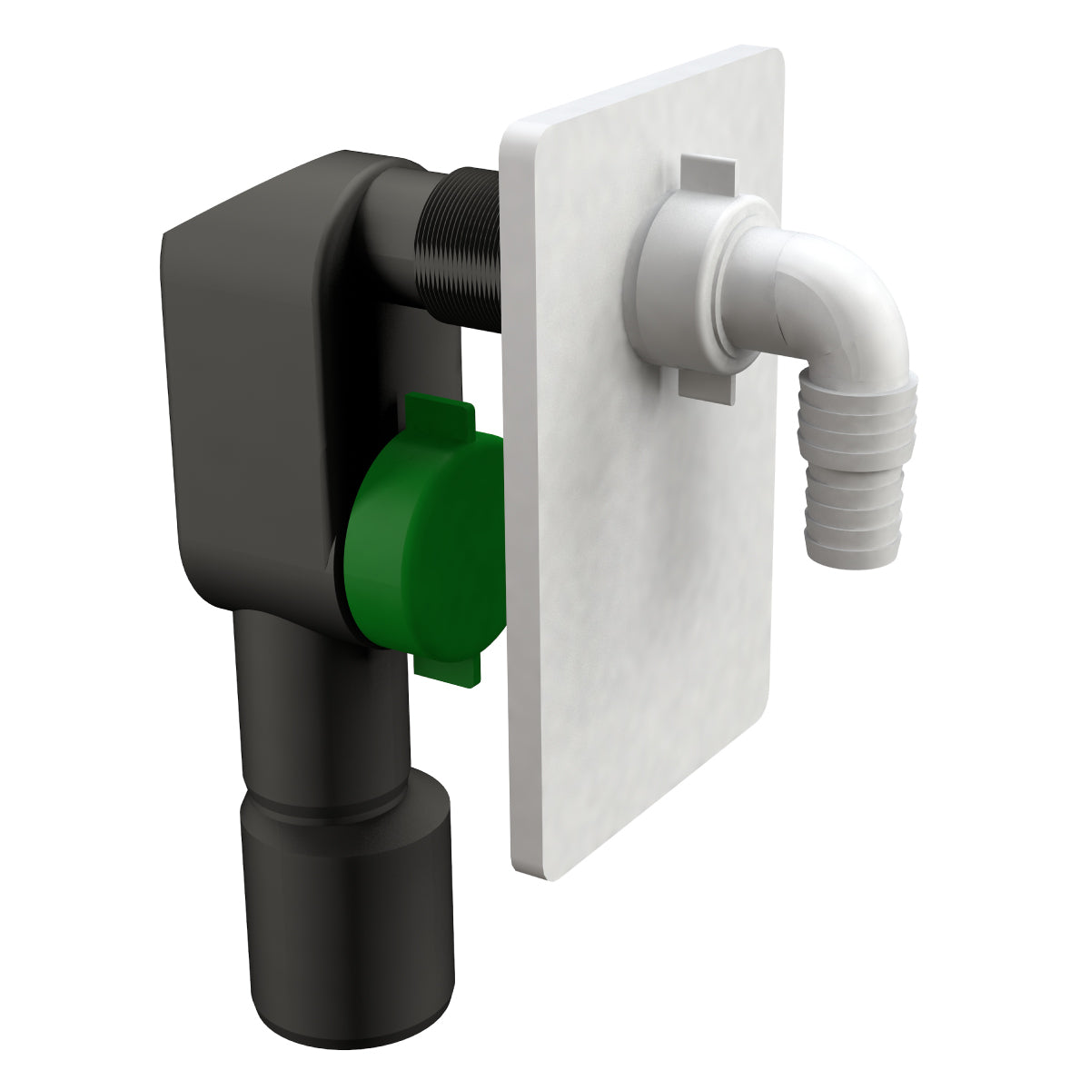 SIFONE AD INCASSO PER LAVATRICE IN PEHD CON PLACCA PVC BIANCA MODELLO CRIOLLO Ø50   BONOMINI S.R.L.