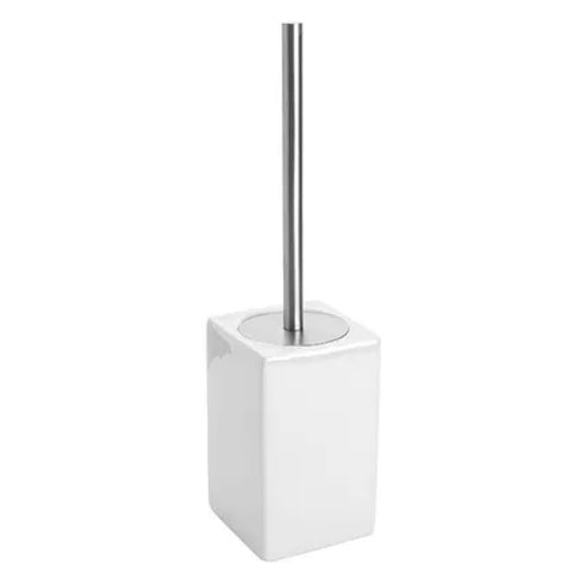 PORTASCOPINO IN CERAMICA MODELLO CUBA DIM. CM(LXPXH):10X10X40 BIANCO   BRAND SRL