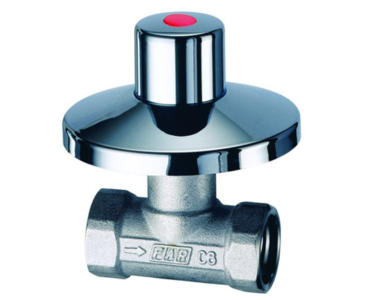 RUBINETTO ARRESTO INCASSO A VITONE IN OTTONE CON CAPPUCCIO 1/2   FAR RUBINETTERIE