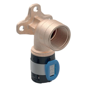 Gomito di allacciamento 90? flowfit con base filetto corto femmina per multistrato a pressare h36 mm 1/2 ?20 mm - femmina - attacco corto  Geberit