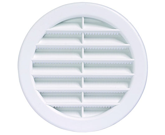 GRIGLIA CIRCOLARE DA INCASSO IN MATERIALE TERMOPLASTICO CON RETINA BIANCA ø80   VECAM-CO S.P.A